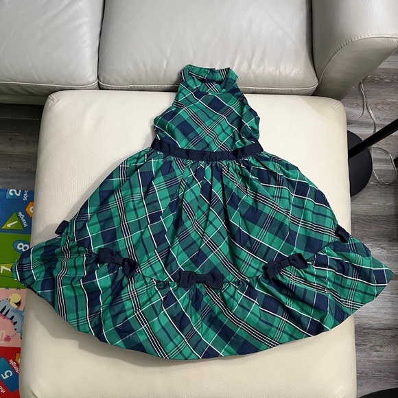 NWT - Janie and Jack Girl’s Ferry Green Tartan Party Dress - Size 5 - Picture 4 of 15